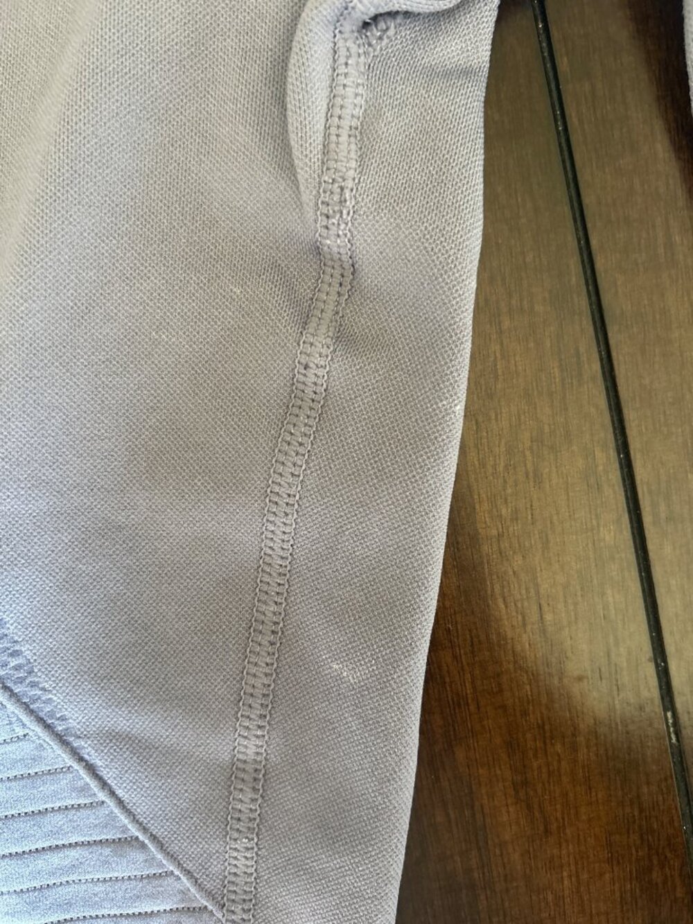 Gymshark Womens Gray/Purple High-Waisted Seamless Ribbed Leggings  Eyelet XS - Picture 6 of 11